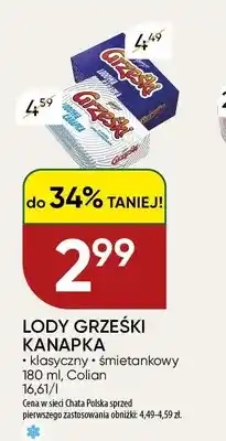 Chata Polska Lody Grześki kanapka klasyczny oferta