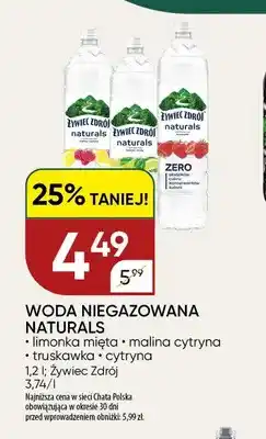 Chata Polska Woda niegazowana Naturals limonka mięta Żywiec Zdrój oferta