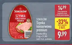 ALDI Szynka konserwowa premium Sokołów oferta