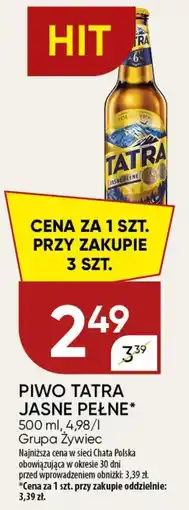 Chata Polska Piwo Tatra Jasne Pełne oferta