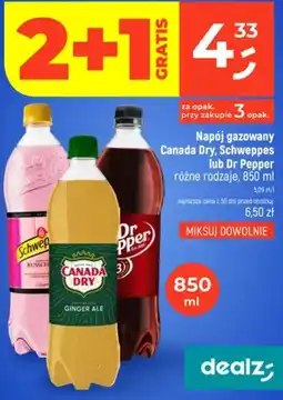 Dealz Napój gazowany Canada Dry, Schweppes lub Dr Pepper oferta