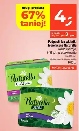 Dealz Podpaski lub wkładki higieniczne Naturella oferta