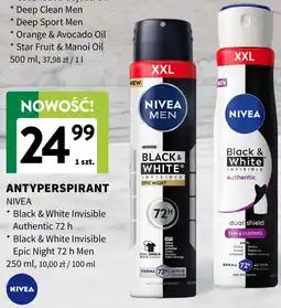 Intermarche Antyperspirant Nivea (Black & White Invisible Authentic / Epic Night Men) oferta