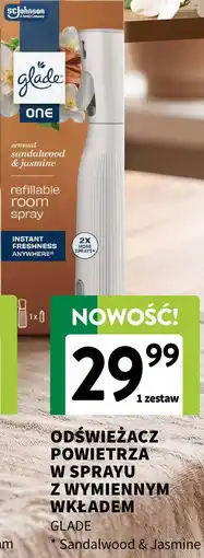 Intermarche Odświeżacz powietrza w sprayu z wymiennym wkładem Glade Sandalwood & Jasmine oferta