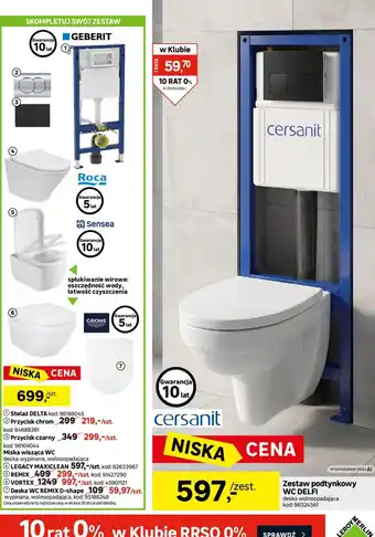 Leroy Merlin Zestaw podtynkowy WC DELFI oferta