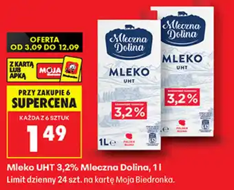 Biedronka Mleko UHT 3,2% Mleczna Dolina oferta
