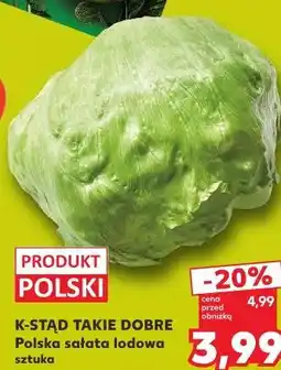 Kaufland K-STĄD TAKIE DOBRE Polska sałata lodowa oferta