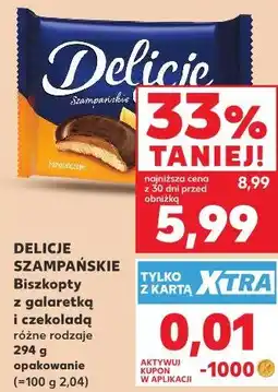 Kaufland Delicje Szampańskie Biszkopty z galaretką i czekoladą oferta