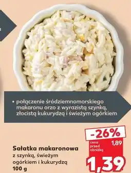 Kaufland Sałatka makaronowa z szynką, świeżym ogórkiem i kukurydzą oferta