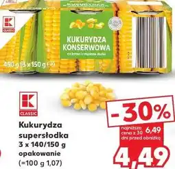 Kaufland K-Classic Kukurydza konserwowa superstodka oferta