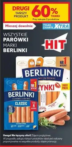 Kaufland Wszystkie parówki marki Berlinki oferta