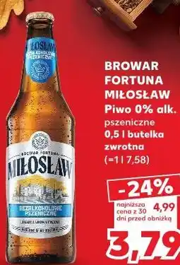 Kaufland Browar Fortuna Miłosław Piwo 0% alk. pszeniczne oferta