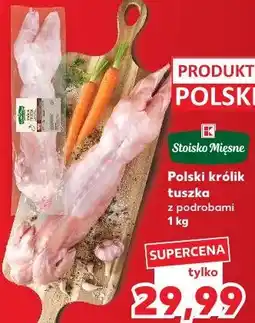 Kaufland Stoisko Mięsne Polski królik tuszka z podrobami oferta