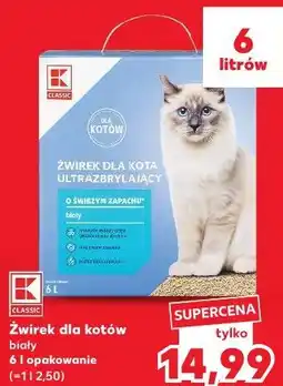 Kaufland CLASSIC Żwirek dla kotów biały oferta