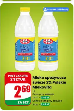 Dino Mleko spożywcze świeże 2% Polskie Mlekovita oferta