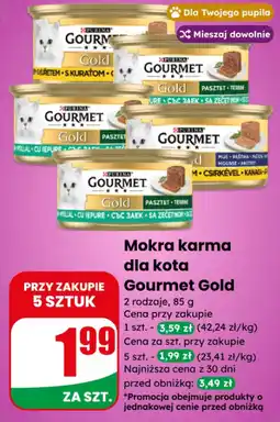 Dino Mokra karma dla kota Gourmet Gold oferta