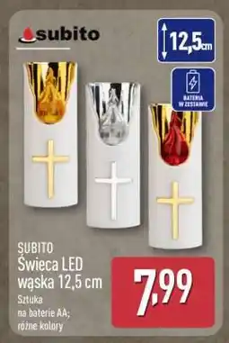 ALDI SUBITO Świeca LED wąska 12,5 cm oferta
