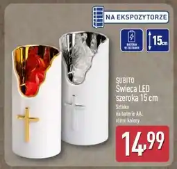 ALDI ŚUBITO Świeca LED szeroka 15 cm oferta