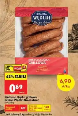 Biedronka Kiełbasa śląska grillowa Kraina Wędlin Na co dzień oferta