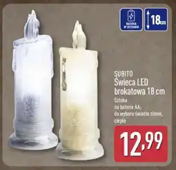 ALDI Świeca LED brokatowa 18 cm oferta