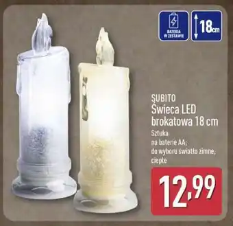 ALDI Świeca LED brokatowa 18 cm oferta