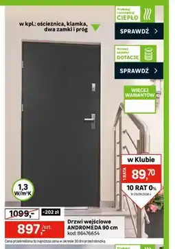 Leroy Merlin Drzwi wejściowe Andromeda 90 cm oferta