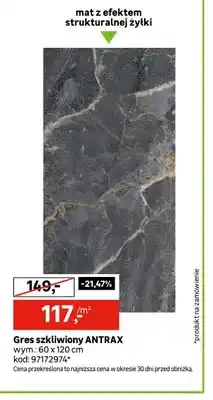 Leroy Merlin Gres szkliwiony Antrax 60x120 cm oferta