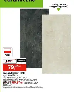 Leroy Merlin Gres szkliwiony Home 60x120 cm oferta