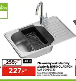 Leroy Merlin Zlewozmywak stalowy z baterią Robo Quadron oferta