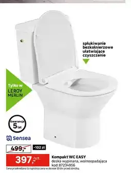 Leroy Merlin Kompakt Wc Easy deska wypinana wolnoopadająca Sensea oferta