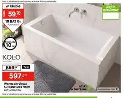 Leroy Merlin Wanna akrylowa Supero 140x70 cm Koło oferta