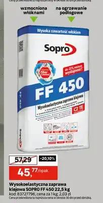 Leroy Merlin Wysokoelastyczna zaprawa klejowa Sopro Ff 450 oferta