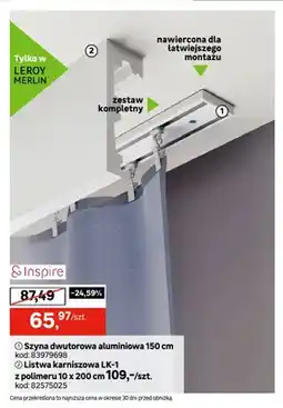 Leroy Merlin Listwa karniszowa LK-1 z polimeru 10x200 cm Inspire oferta