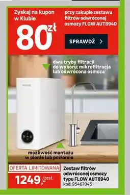 Leroy Merlin Zestaw filtrów odwróconej osmozy typu Flow AUT8940 Philips oferta
