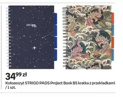 Empik Kołozeszyt Strigo Pads Project Book B5 kratka z przekładkami oferta
