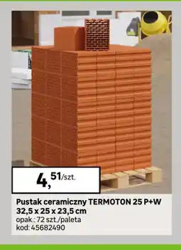 Leroy Merlin Pustak ceramiczny Termoton 25 P+W 32,5x25x23,5 cm oferta