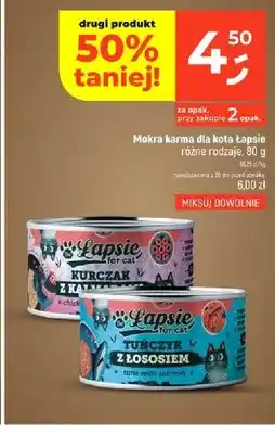 Dealz Mokra karma dla kota Łapsie tuńczyk z łososiem oferta