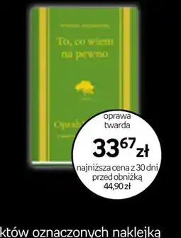 Empik Książka To, co wiem na pewno Oprah Winfrey oprawa twarda oferta