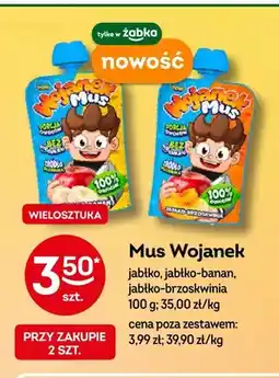 Żabka Mus Wojanek jabłko oferta