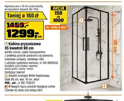 OBI Kabina prysznicowa Xs kwadrat 80 cm oferta