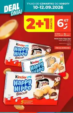 Dealz Wafelki Kinder Happy Hippo Cocoa oferta
