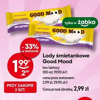 Żabka Lody śmietankowe Good Mood bez laktozy oferta