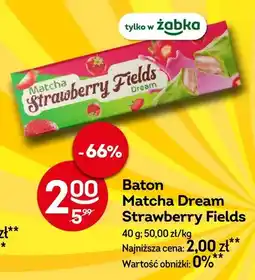 Żabka Baton Matcha Dream Strawberry Fields oferta