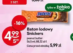 Żabka Baton lodowy Snickers peanut butter oferta