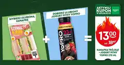 Żabka Zestaw kanapka trójkąt Tomcio Paluch + jogurt pitny YoPro 270 ml oferta