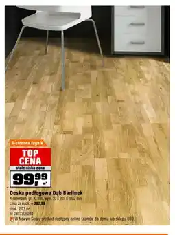 OBI Deska podłogowa Dąb Barlinek 4-lamelowa oferta