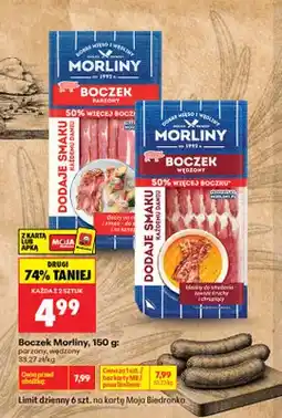 Biedronka Boczek wędzony Morliny oferta
