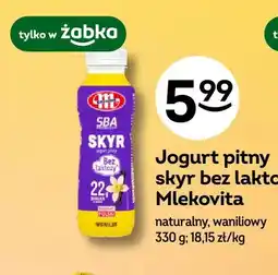 Żabka Jogurt pitny skyr bez laktozy naturalny Mlekovita oferta