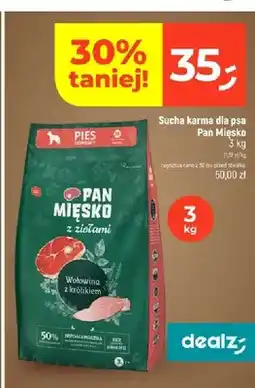 Dealz Sucha karma dla psa Pan Mięsko z ziołami wołowina z królikiem oferta