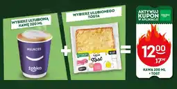 Żabka Zestaw kawa 200 ml + tost Żabka oferta